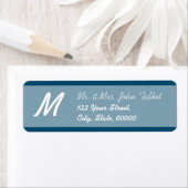 モダン差出人住所ラベル色を選択3 ラベル (インサイチュ)