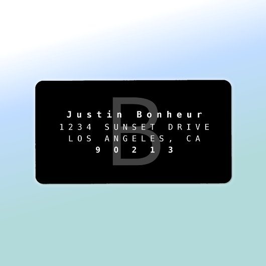 モダン差出人住所ラベル ラベル