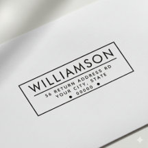 モダン差出人住所自己スタンプ