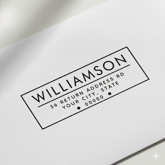 モダン差出人住所自己スタンプ セルフインキングスタンプ