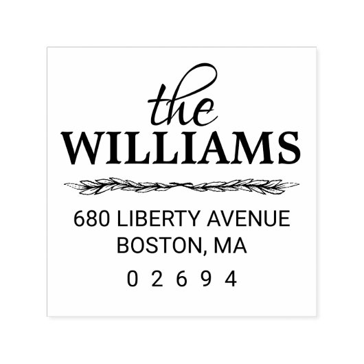 モダン差出人住所 セルフインキングスタンプ (デザイン)