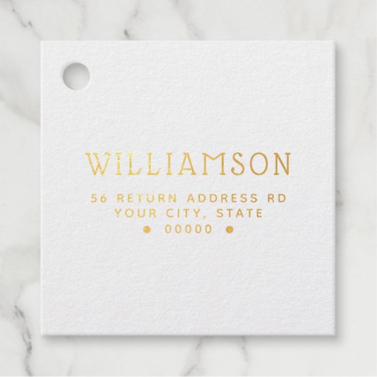 モダン差出人住所 フェイバータグ (正面)