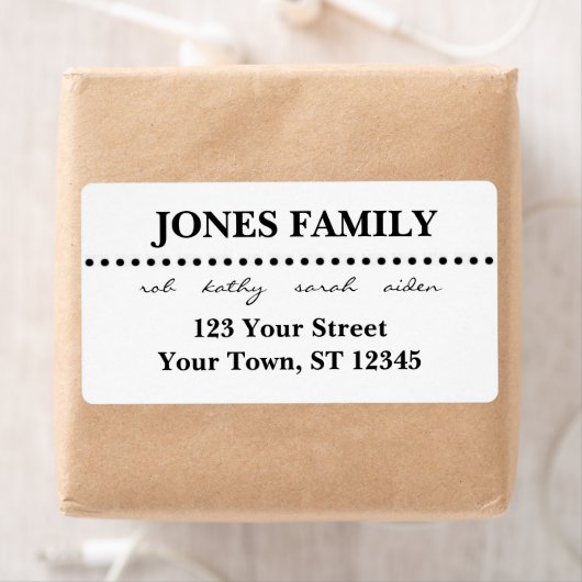 モダン差出人住所 ラベル (インサイチュ)