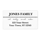 モダン差出人住所 ラベル (正面)