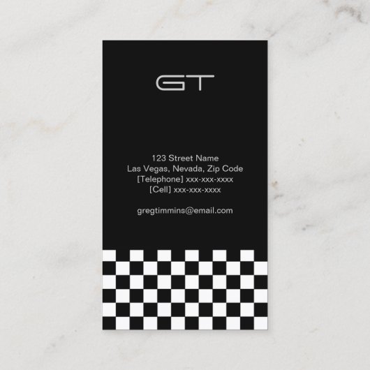 モダン市松模様に名刺 名刺 (裏面)