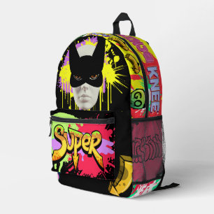 モダン市絵を描ユニーク通り美術 プリントバックパック