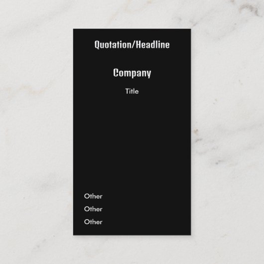 モダン市 – 垂直 名刺 (裏面)