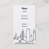 モダン市 – 垂直 名刺 (正面)