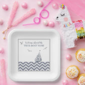 モダン帆船グレー色スキーム航海の, ペーパープレート (パーティー)