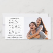 モダン年末年始の写真最高の年 シーズンカード (正面)