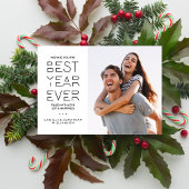 モダン年末年始の写真最高の年 シーズンカード