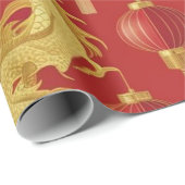 モダン年賀モダン模様 ラッピングペーパー (ロールコーナー)