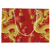 モダン年賀モダン模様 ラージペーパーバッグ (裏面)