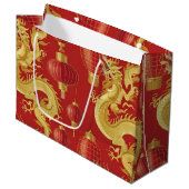 モダン年賀モダン模様 ラージペーパーバッグ (正面アングル)