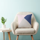 モダン幾何エレガントグレーのネイビー クッション (椅子)