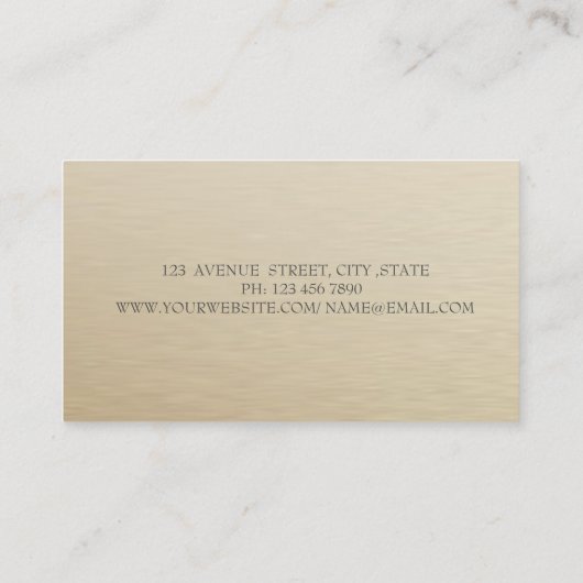 モダン幾何エレガントスタイリッシュLotus 名刺 (裏面)