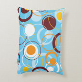 モダン幾何カラフル円の形状パターン アクセントクッション (裏面(縦))