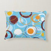 モダン幾何カラフル円の形状パターン アクセントクッション (裏面)