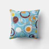 モダン幾何カラフル円の形状パターン クッション (裏面)