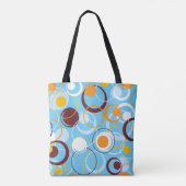モダン幾何カラフル円の形状パターン トートバッグ (裏面)