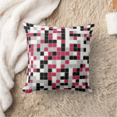 モダン幾何カラフル正方形パターン クッション (ブランケット)