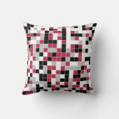 モダン幾何カラフル正方形パターン クッション (裏面)