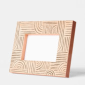 モダン幾何全体のパターン レーザー彫刻フレーム (左)