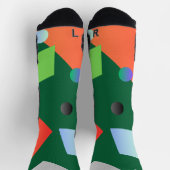 モダン幾何勾配色（緑） ソックス (上部)