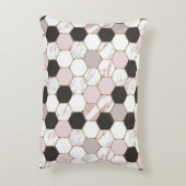 モダン幾何大理石六角パターン アクセントクッション (裏面(縦))