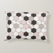モダン幾何大理石六角パターン アクセントクッション (裏面)