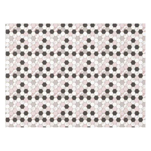 モダン幾何大理石六角パターン テーブルクロス (正面(横))