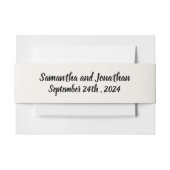 モダン幾何学と小さな花 招待状ベリーバンド (正面例)