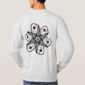 モダン幾何学アトム風抽象デザイン Tシャツ (裏面)