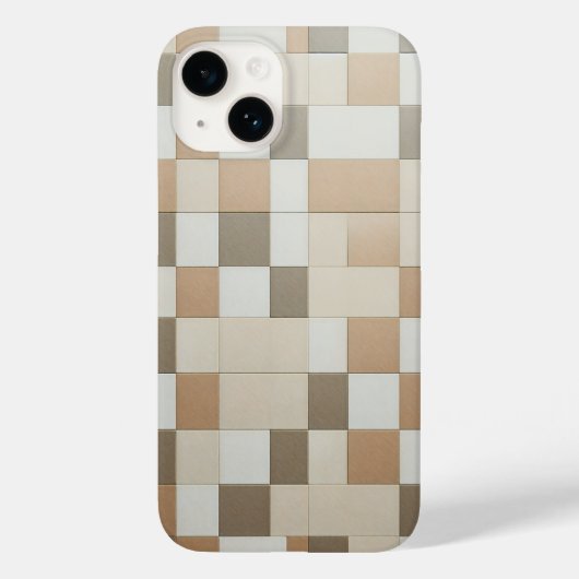 モダン幾何学アースカラータイルパターン - ミニマ Case-Mate iPhoneケース (裏面)