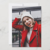 モダン幾何学アート イエロー 卒業パーティー フォト 招待状 (裏面)