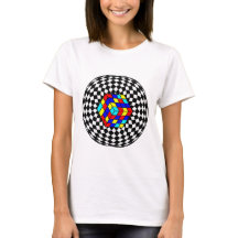 モダン幾何学アートTシャツ - 抽象的パターンT