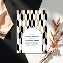 モダン幾何学ウェディングリハーサルディナー