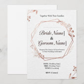 モダン幾何学ウェディング招待状 | Mi 招待状 (正面/裏面)