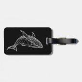 モダン幾何学クジラ荷物タグ ラゲッジタグ (裏面横)