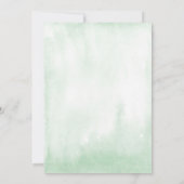 モダン幾何学グリーンのベイビーシャワー 招待状 (裏面)