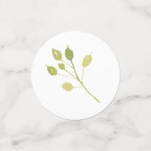 モダン幾何学グリーンウェディングテーブル コンフェッティ (スモール正面)