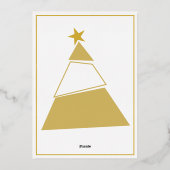 モダン幾何学チルトツリー フォトカード 本物のホイル 箔シーズンカード (裏面)