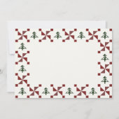 モダン幾何学パターンキルト ホリデーパーティー 招待状 (裏面)