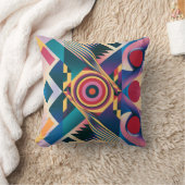 モダン幾何学パターンスロー枕 クッション (ブランケット)