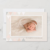 モダン幾何学フォト洗礼招待状 招待状 (正面)