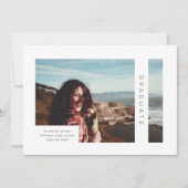 モダン幾何学フォト 卒業発表 招待状 (正面)