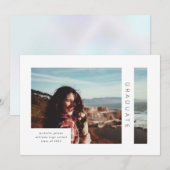 モダン幾何学フォト 卒業発表 招待状 (正面/裏面)