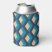 モダン幾何学ブラウン ブルー グリーン ブライダルシャワー 缶クーラー (缶裏面)