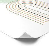 モダン幾何学ボヘミアンレインボーアート ポスター (角)