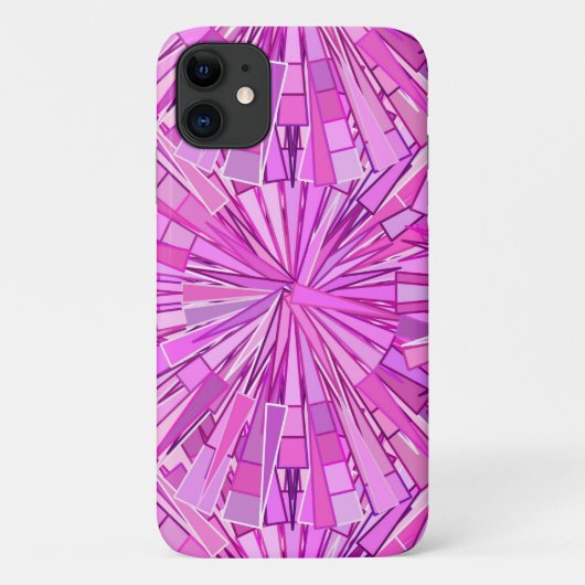モダン幾何学モザイク 紫と蘭 Case-Mate iPhoneケース (裏面)